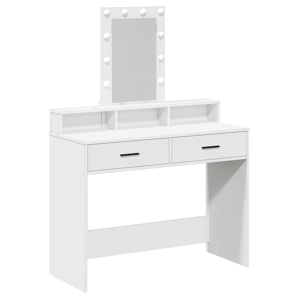 Table de Toilette Blanc 100 x 41 x 140 cm Bois d'ingénierie - XIOS