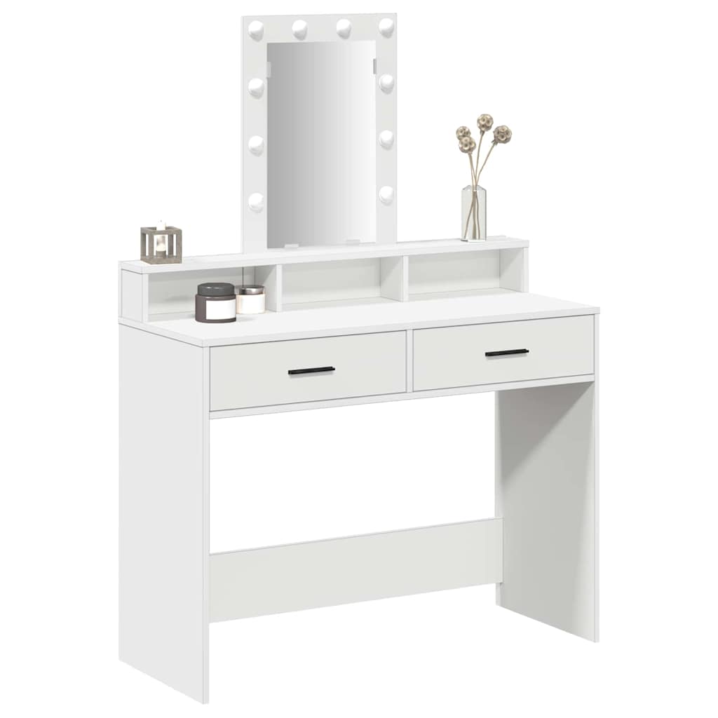 Table de Toilette Blanc 100 x 41 x 140 cm Bois d'ingénierie - XIOS