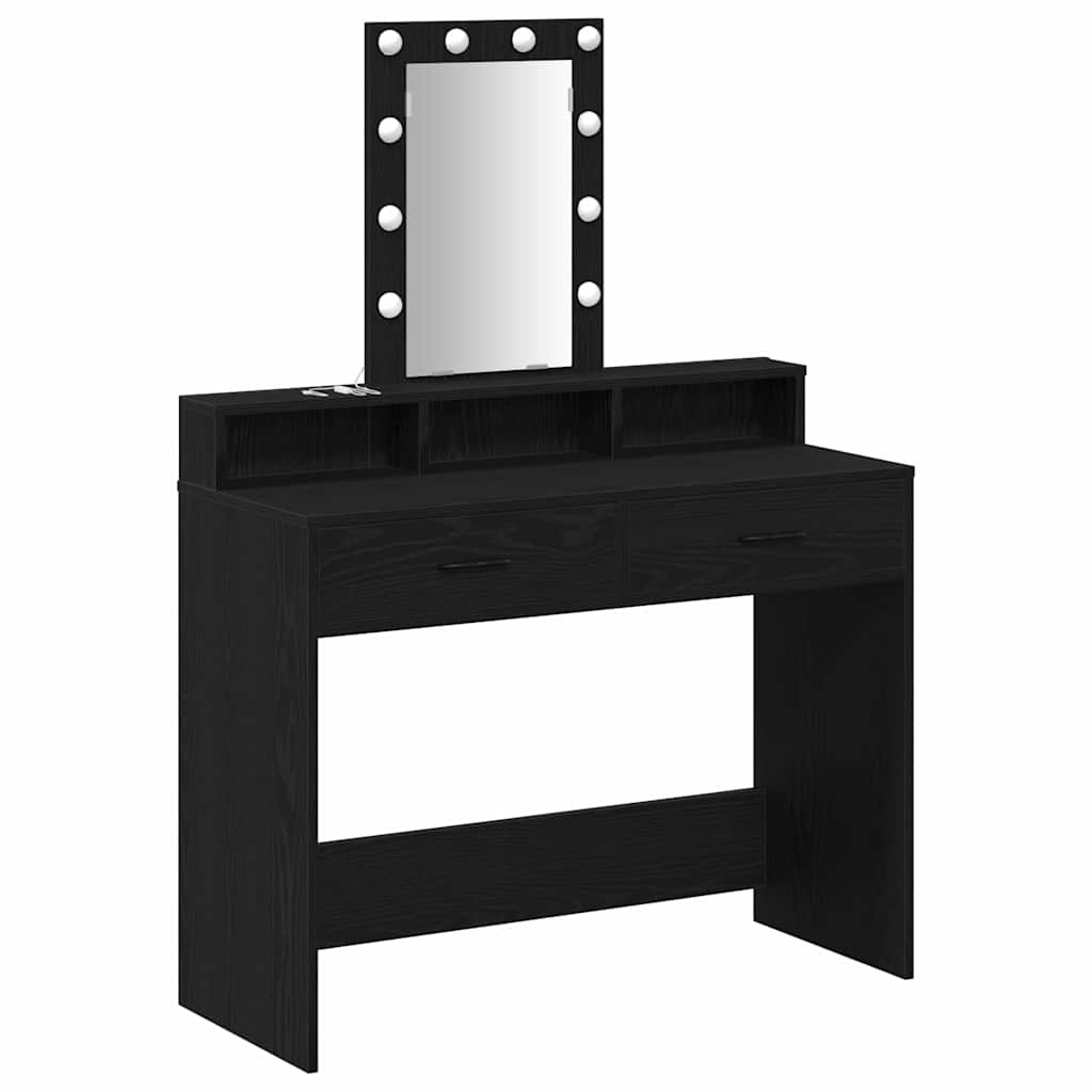 Table de Toilette Noir 100 x 41 x 140 cm Bois d'ingénierie - XIOS
