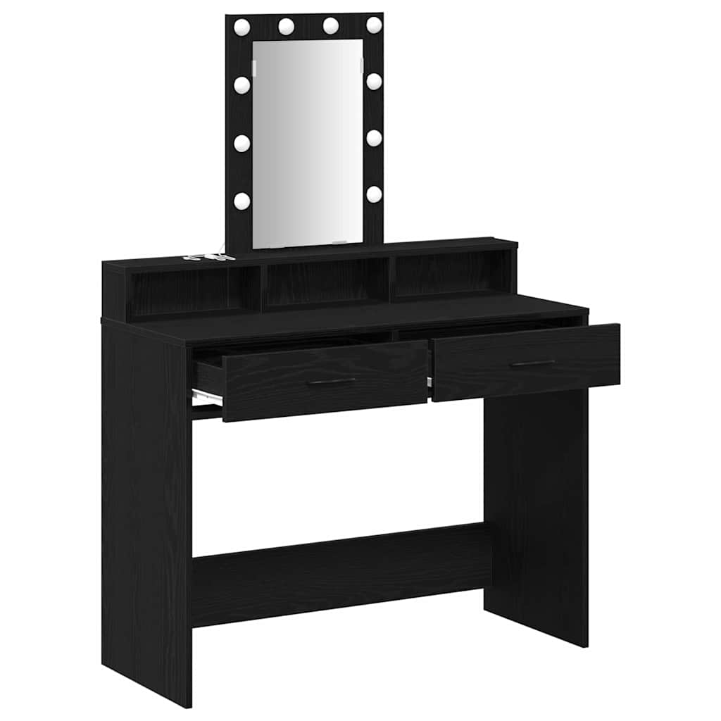 Table de Toilette Noir 100 x 41 x 140 cm Bois d'ingénierie - XIOS