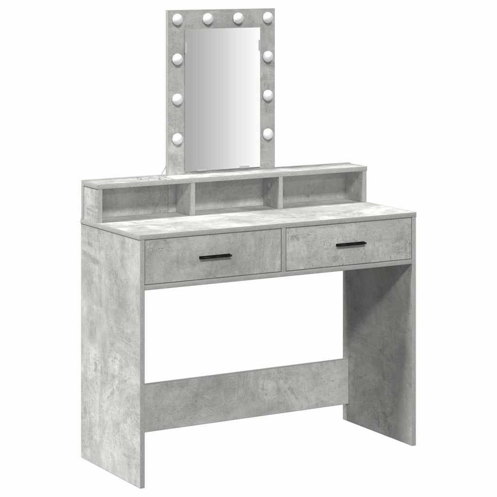 Table de Toilette Gris 100 x 41 x 140 cm Bois d'ingénierie - XIOS