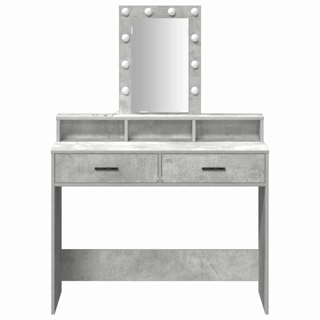 Table de Toilette Gris 100 x 41 x 140 cm Bois d'ingénierie - XIOS
