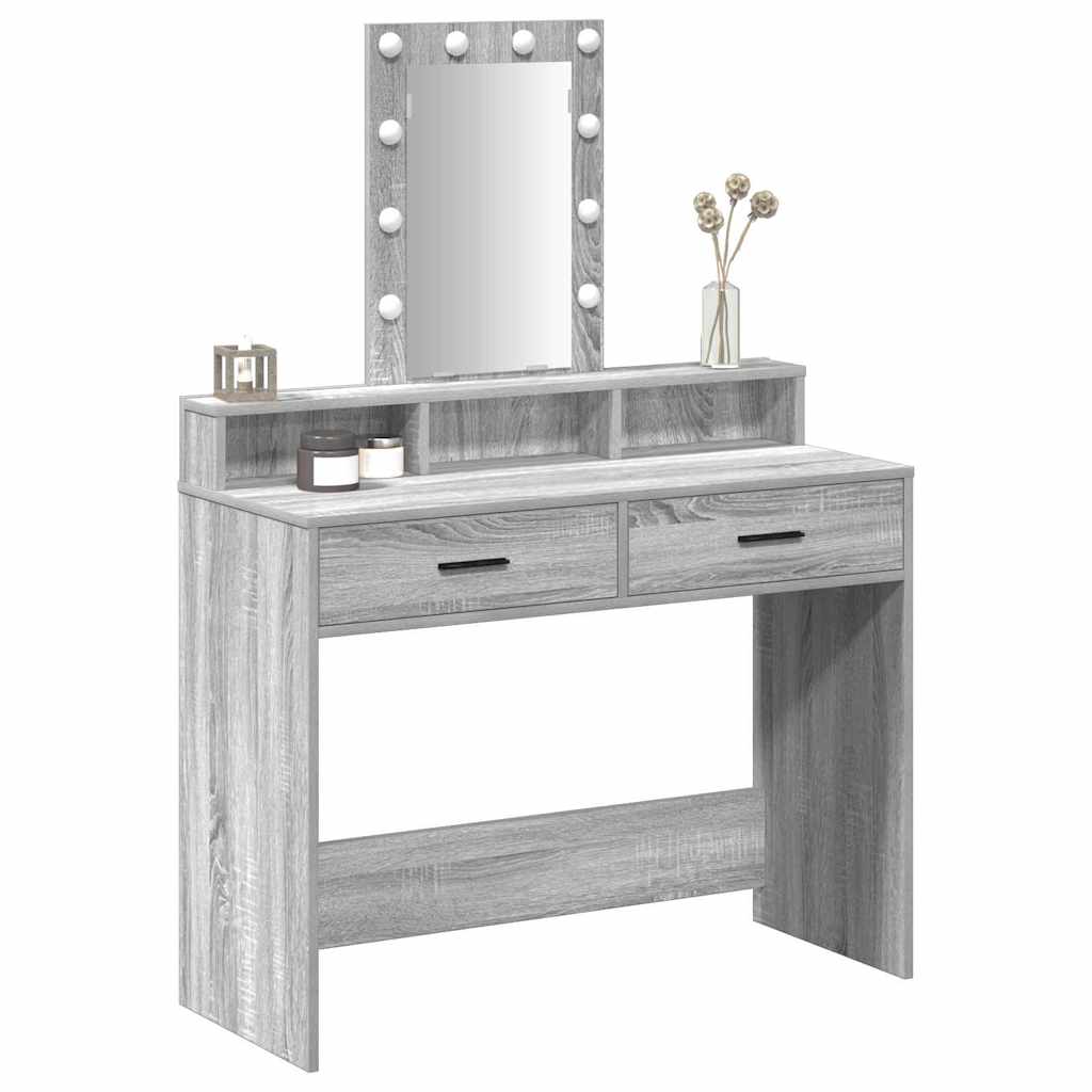 Table de Toilette Gris 100 x 41 x 140 cm Bois d'ingénierie - XIOS