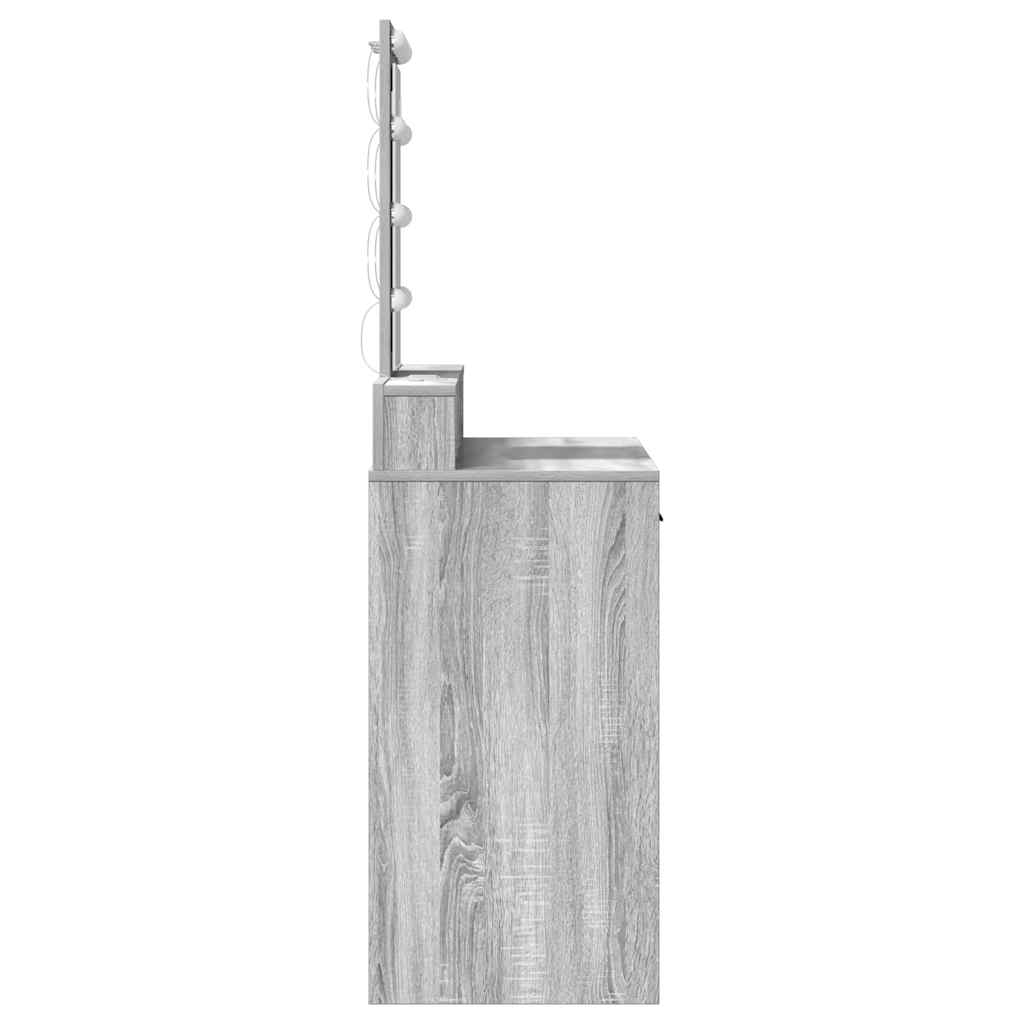 Table de Toilette Gris 100 x 41 x 140 cm Bois d'ingénierie - XIOS