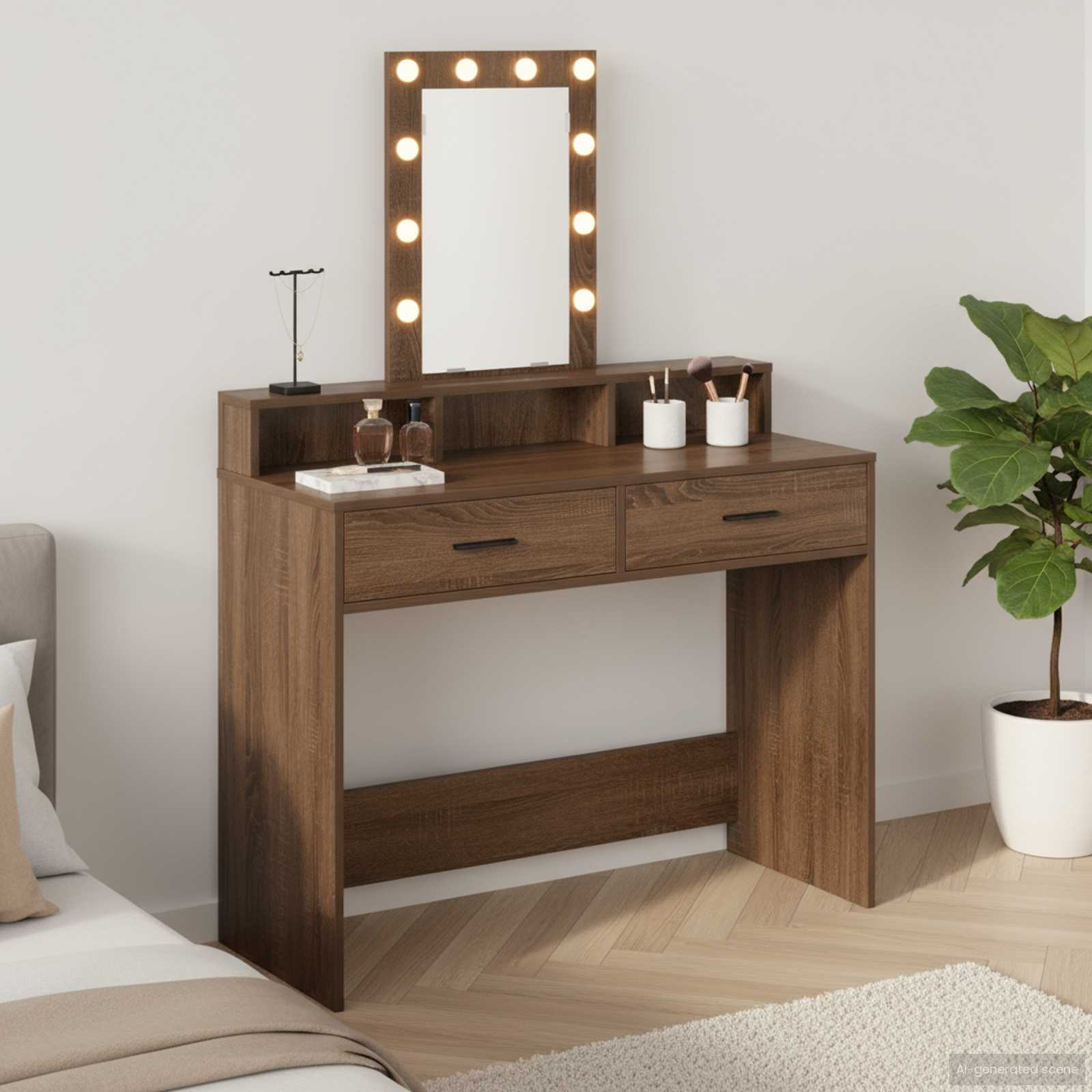 Table de Toilette Marron 100 x 41 x 140 cm Bois d'ingénierie - XIOS