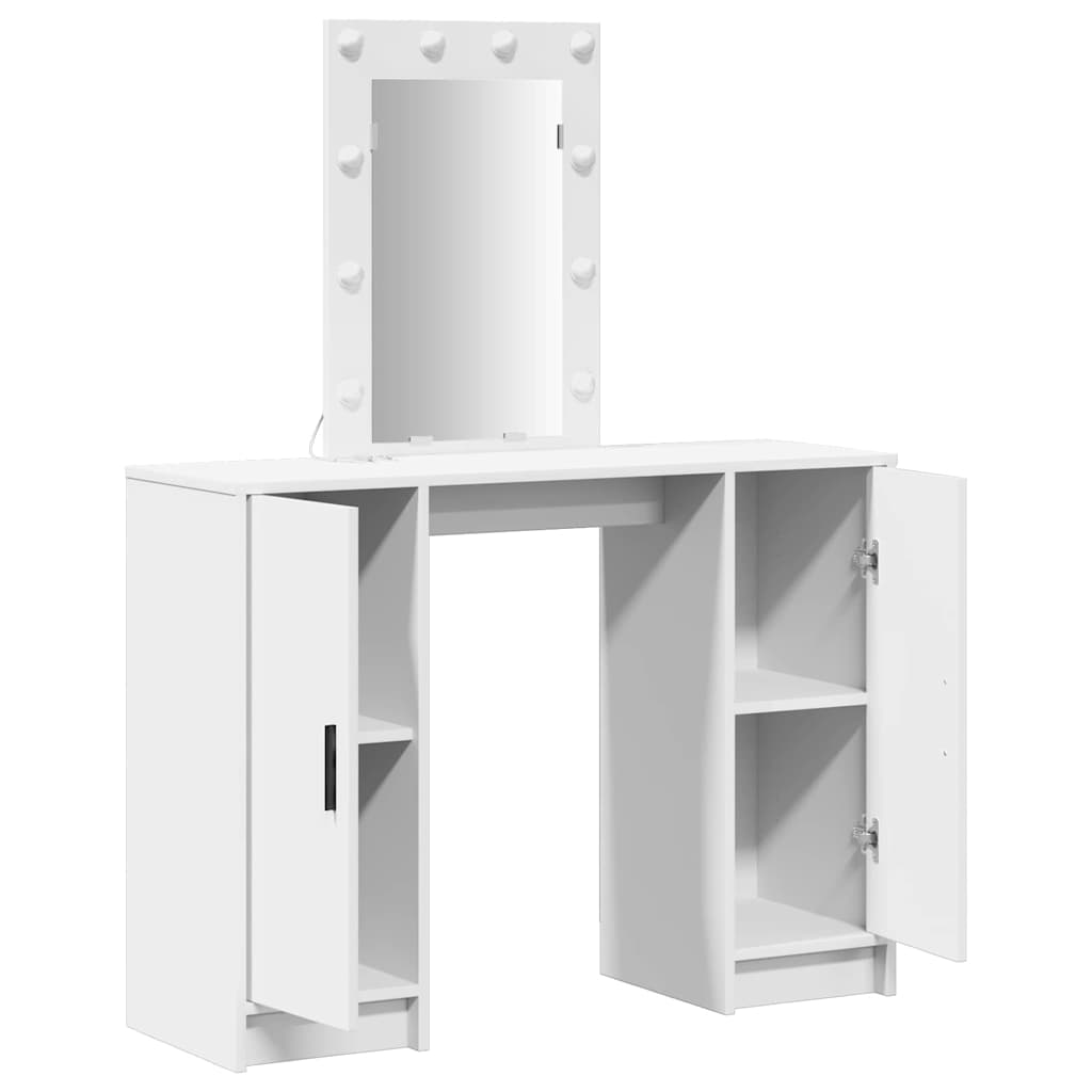 Table de Toilette Blanc 102 x 33 x 135 cm Bois d'ingénierie - XIOS