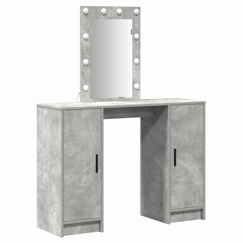 Table de Toilette avec stockage Gris clair 102 x 33 x 135 cm - XIOS