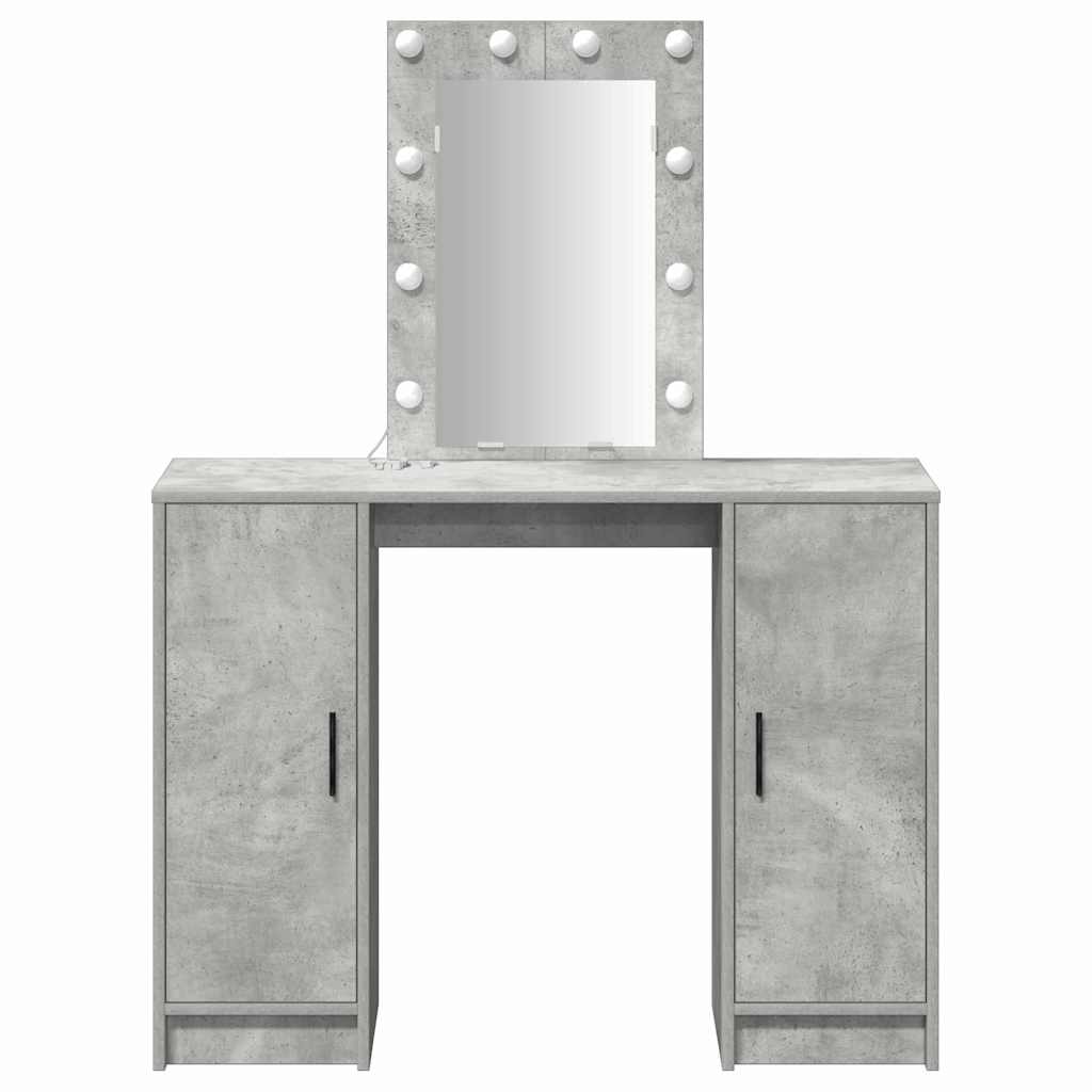Table de Toilette avec stockage Gris clair 102 x 33 x 135 cm - XIOS