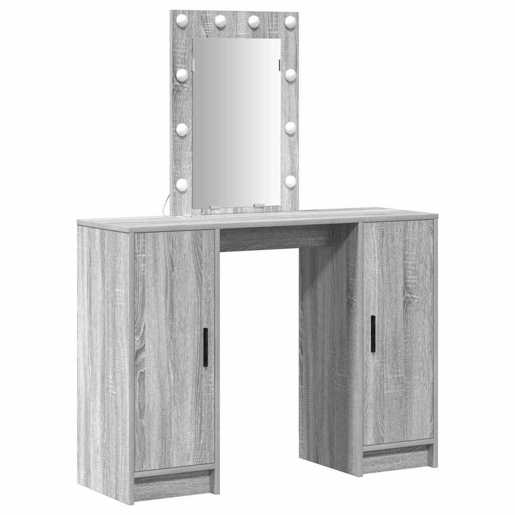 Table de Toilette Gris 102 x 33 x 135 cm Bois d'ingénierie - XIOS