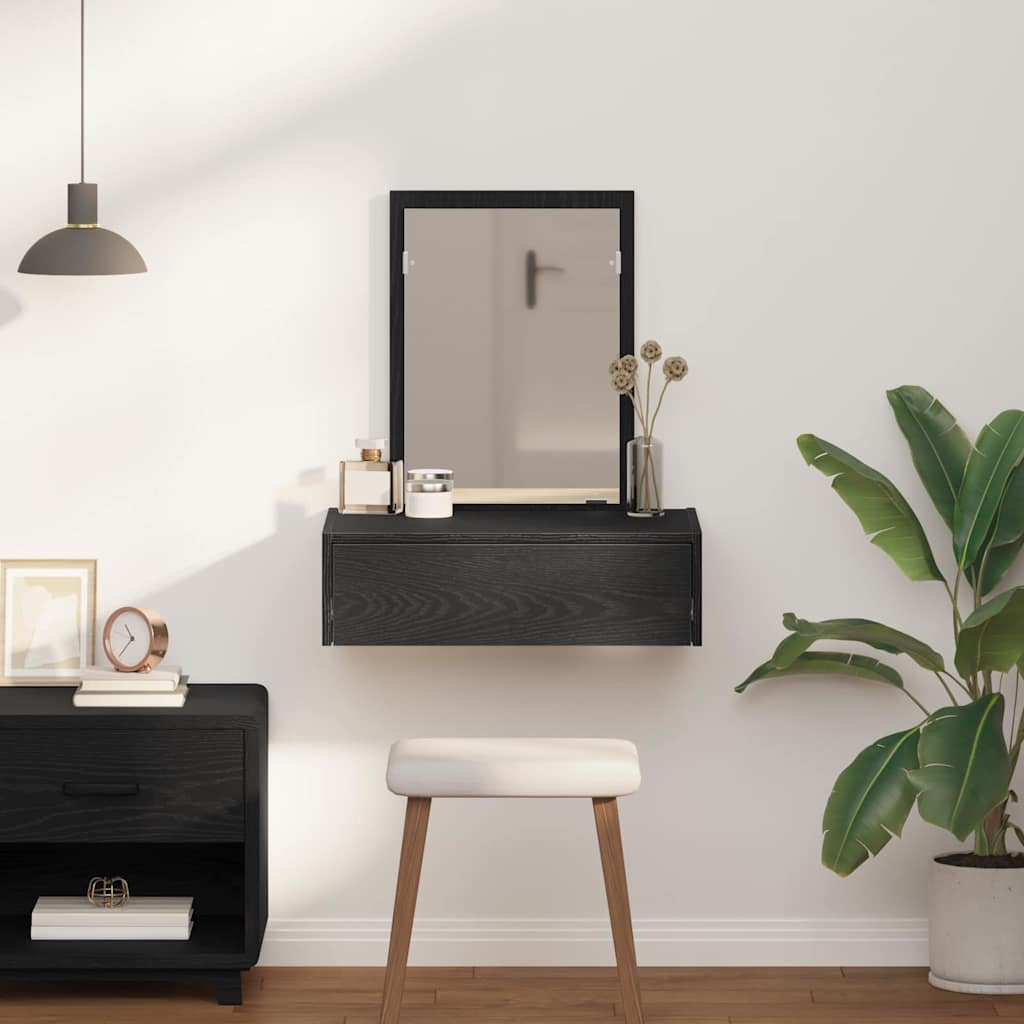 Table de Toilette Noir 60 x 40 x 70 cm Bois d'ingénierie - XIOS