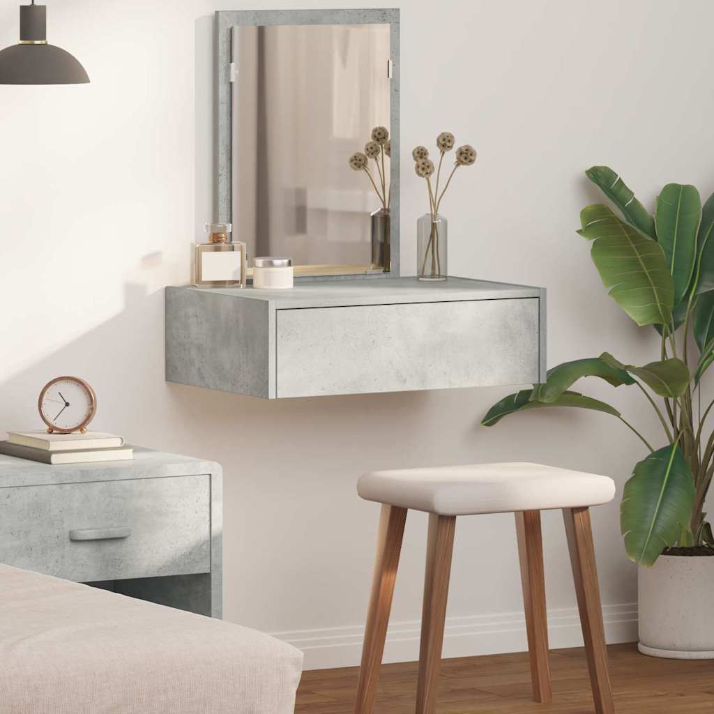 Table de Toilette Gris 60 x 40 x 70 cm Bois d'ingénierie - XIOS