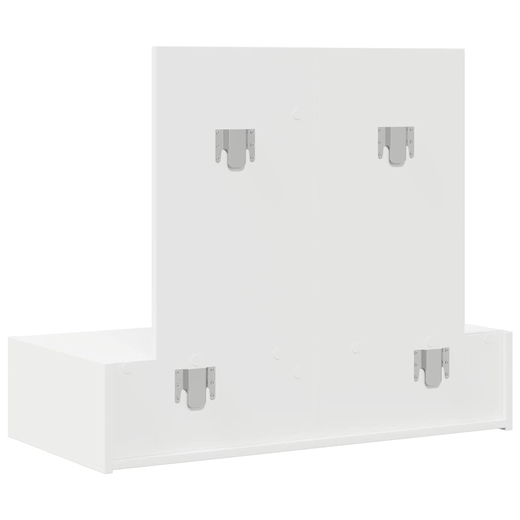 Table de Toilette Blanc 83 x 40 x 70 cm Bois d'ingénierie - XIOS