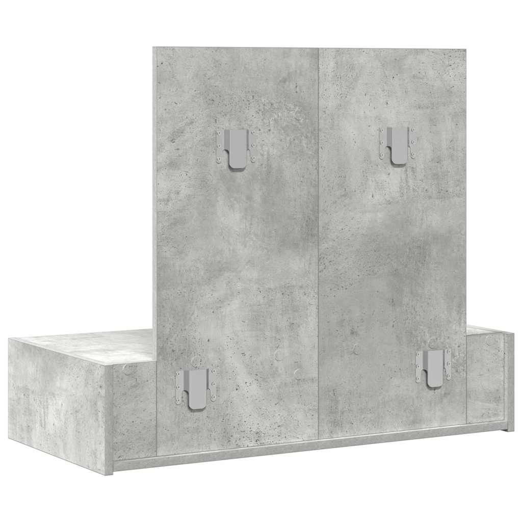 Table de Toilette Gris 83 x 40 x 70 cm Bois d'ingénierie - XIOS