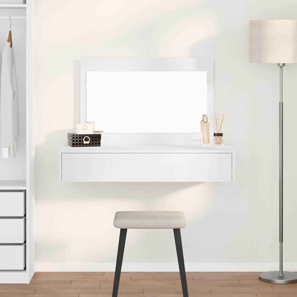 Table de Toilette Blanc 100 x 40 x 70 cm Bois d'ingénierie - XIOS