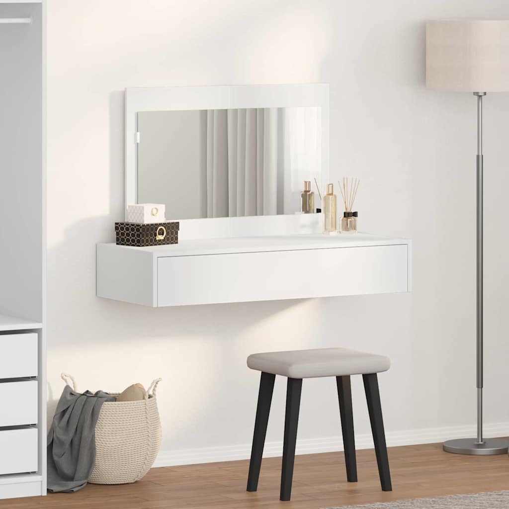 Table de Toilette Blanc 100 x 40 x 70 cm Bois d'ingénierie - XIOS