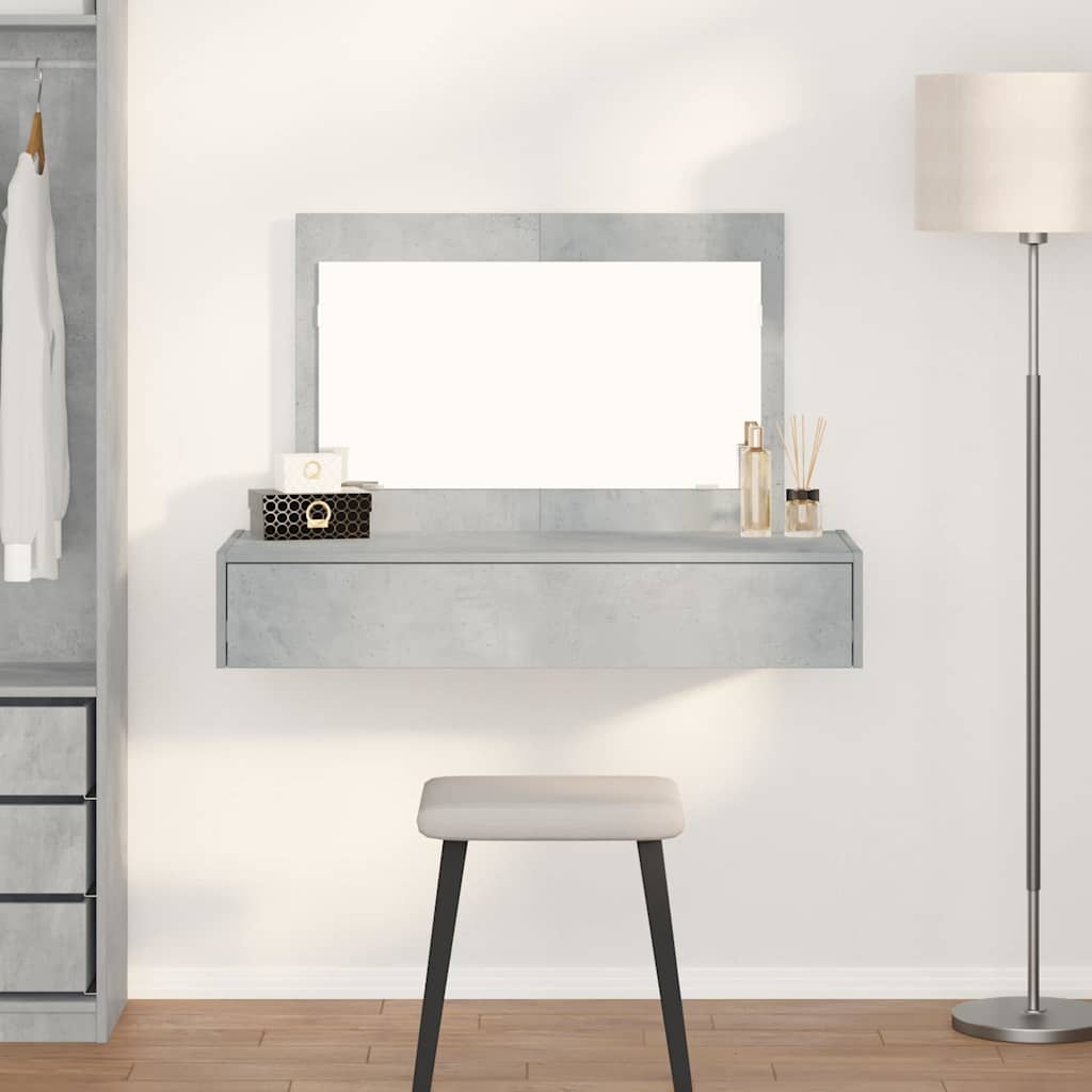 Table de Toilette Gris 100 x 40 x 70 cm Bois d'ingénierie - XIOS