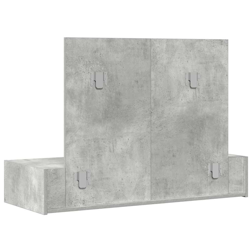 Table de Toilette Gris 100 x 40 x 70 cm Bois d'ingénierie - XIOS