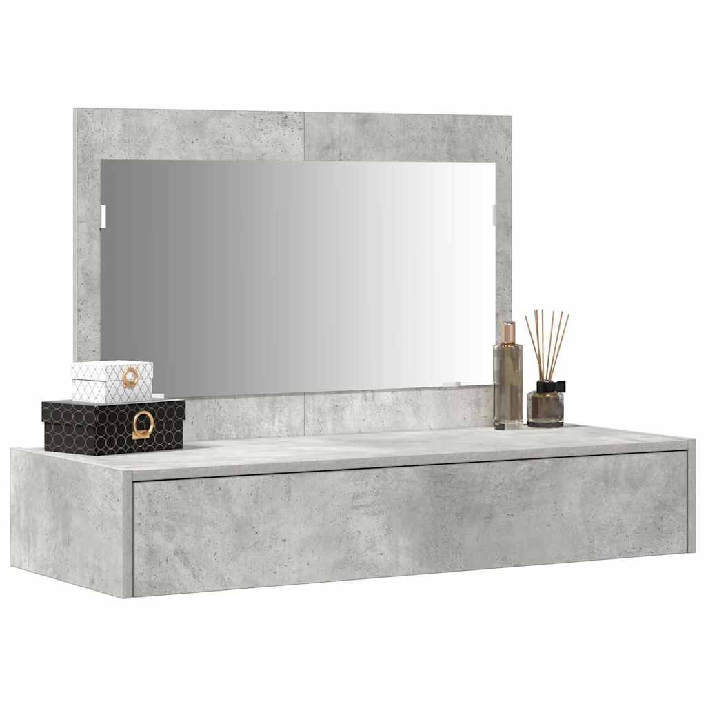 Table de Toilette Gris 100 x 40 x 70 cm Bois d'ingénierie - XIOS