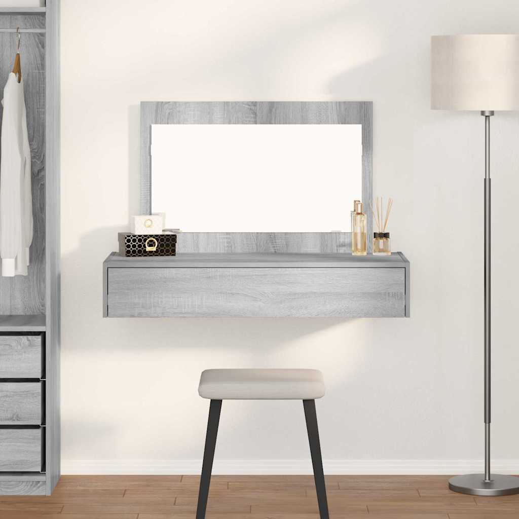 Table de Toilette Gris 100 x 40 x 70 cm Bois d'ingénierie - XIOS
