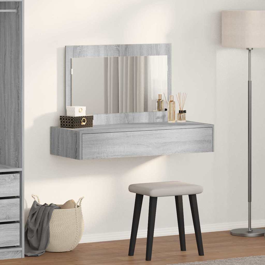Table de Toilette Gris 100 x 40 x 70 cm Bois d'ingénierie - XIOS