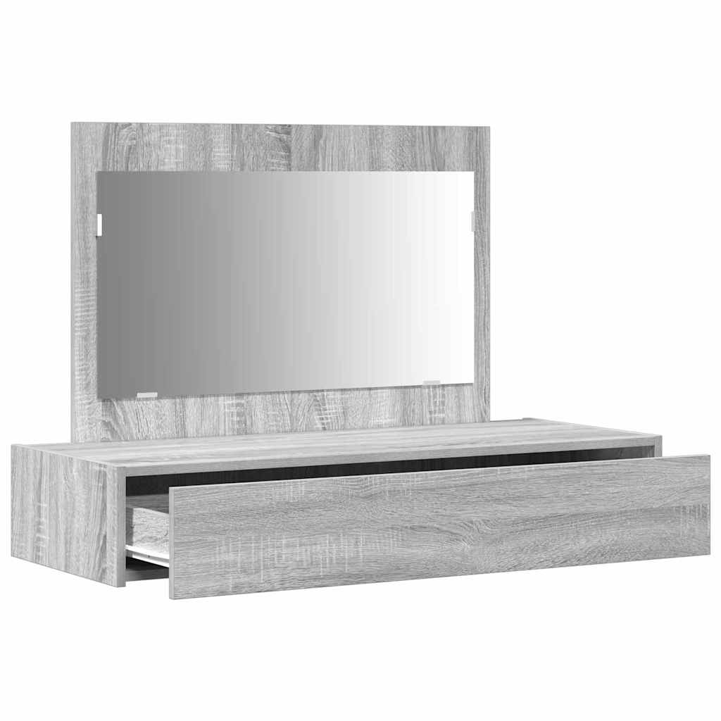 Table de Toilette Gris 100 x 40 x 70 cm Bois d'ingénierie - XIOS