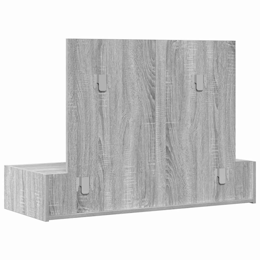 Table de Toilette Gris 100 x 40 x 70 cm Bois d'ingénierie - XIOS