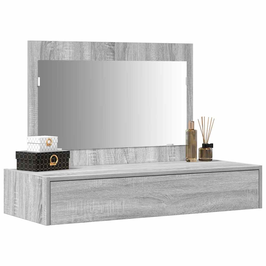 Table de Toilette Gris 100 x 40 x 70 cm Bois d'ingénierie - XIOS