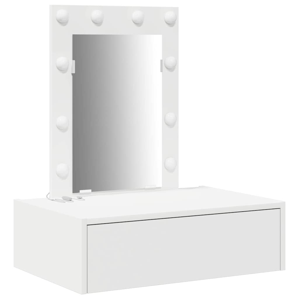 Table de Toilette Blanc 60 x 40 x 70 cm Bois d'ingénierie - XIOS