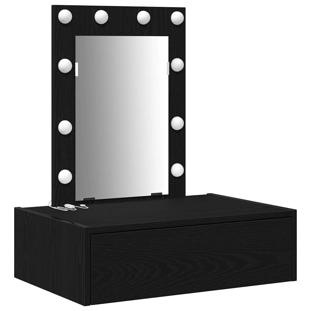 Table de Toilette Noir 60 x 40 x 70 cm Bois d'ingénierie - XIOS