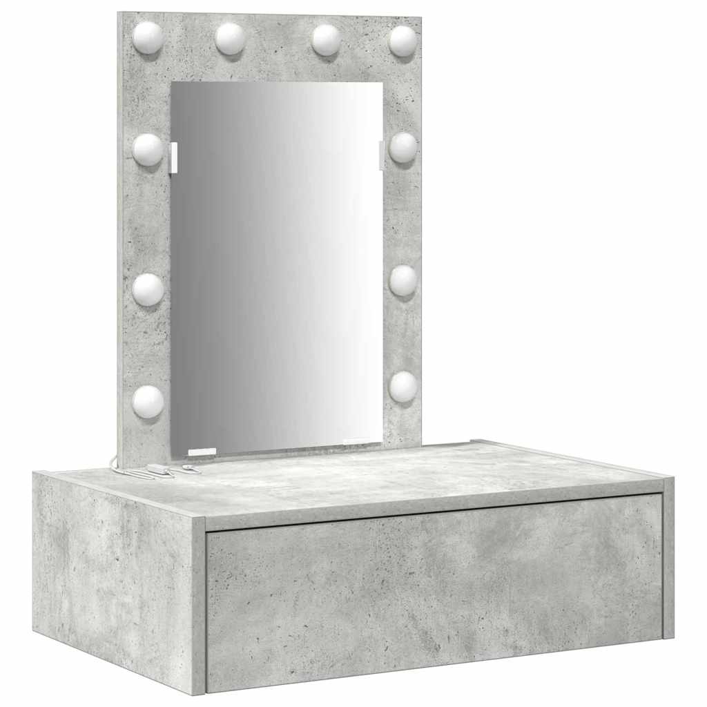 Table de Toilette Gris 60 x 40 x 70 cm Bois d'ingénierie - XIOS