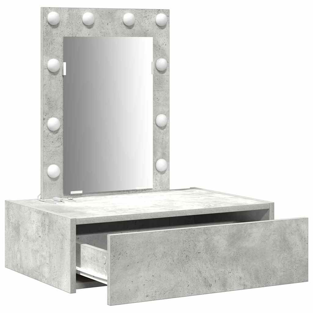 Table de Toilette Gris 60 x 40 x 70 cm Bois d'ingénierie - XIOS