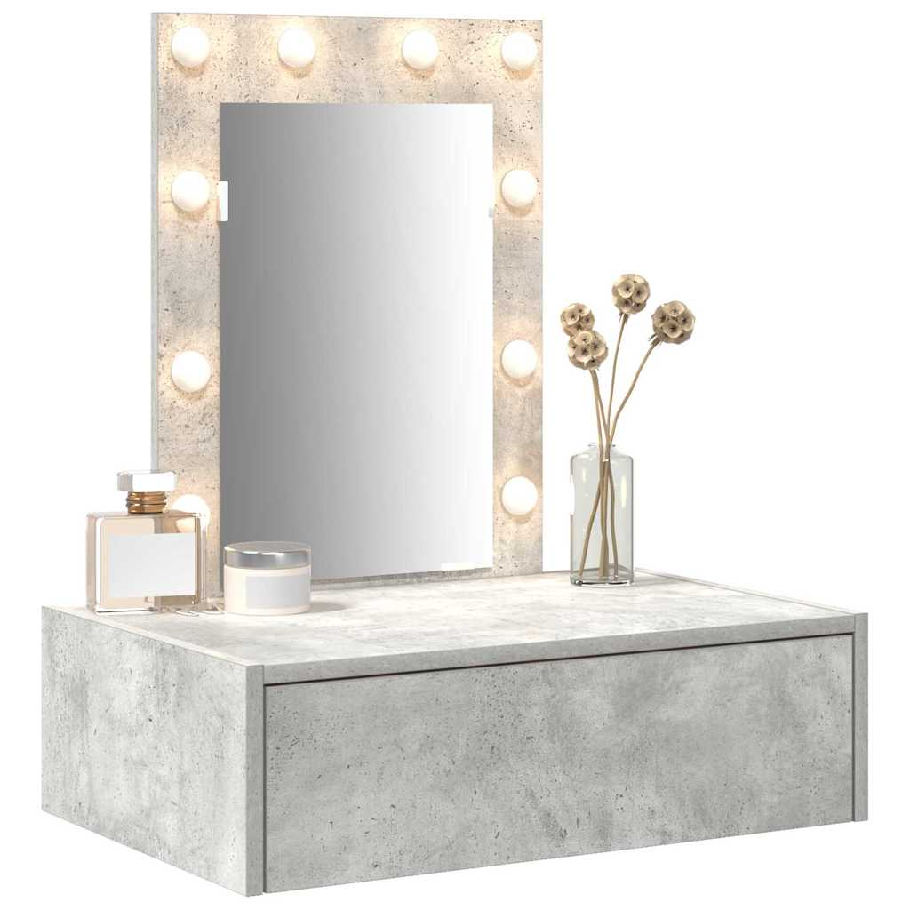 Table de Toilette Gris 60 x 40 x 70 cm Bois d'ingénierie - XIOS