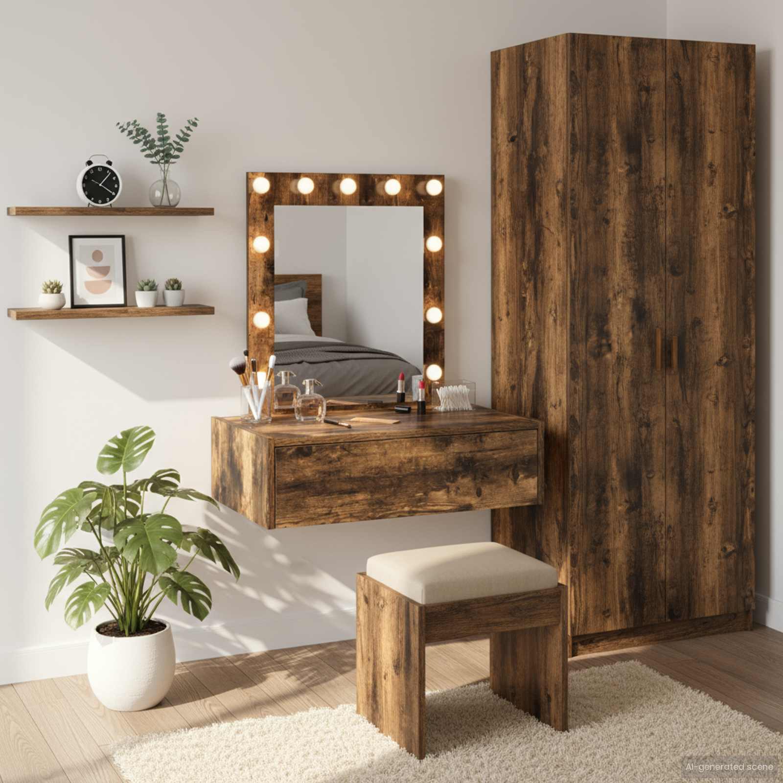 Table de Toilette Marron 60 x 40 x 70 cm Bois d'ingénierie - XIOS