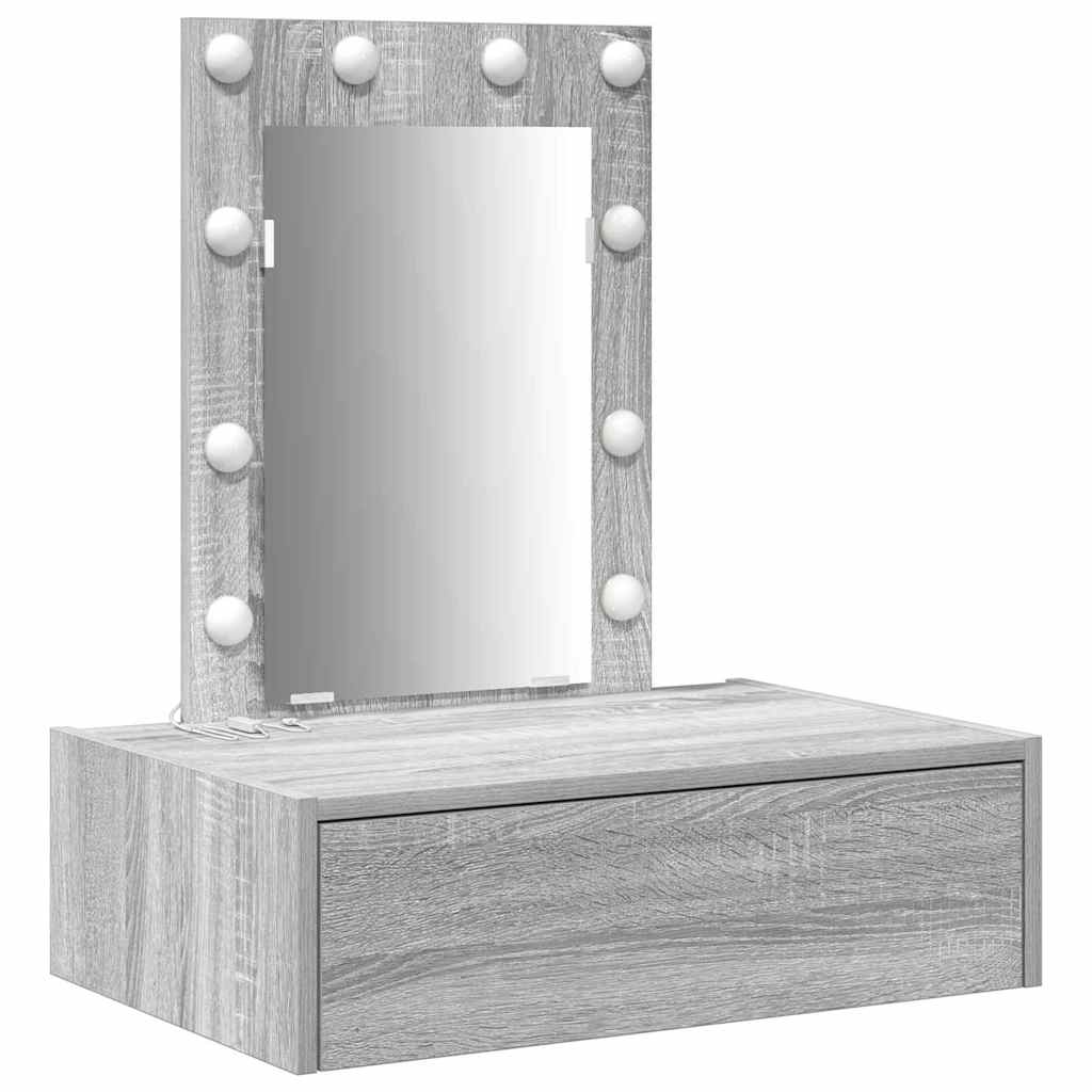 Table de Toilette Gris 60 x 40 x 70 cm Bois d'ingénierie - XIOS