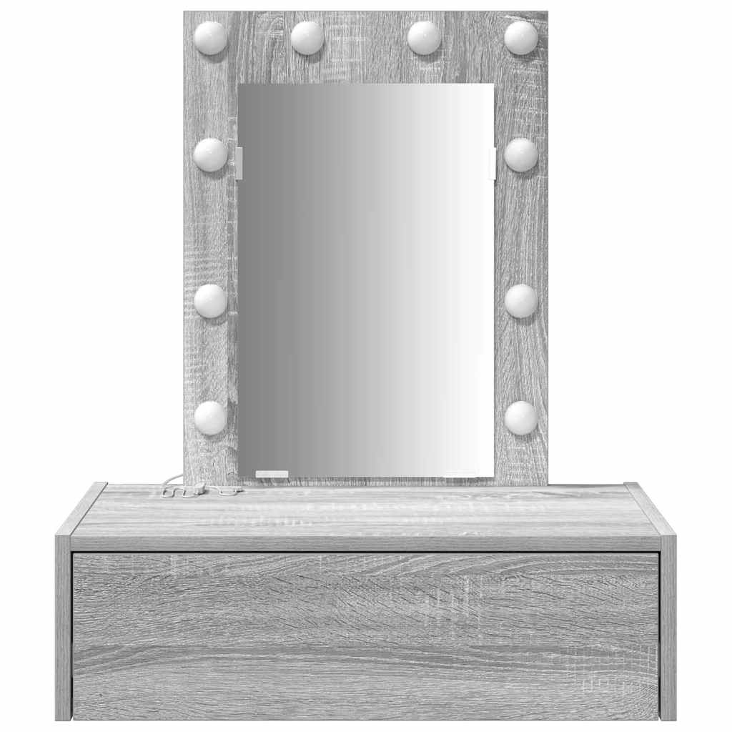 Table de Toilette Gris 60 x 40 x 70 cm Bois d'ingénierie - XIOS
