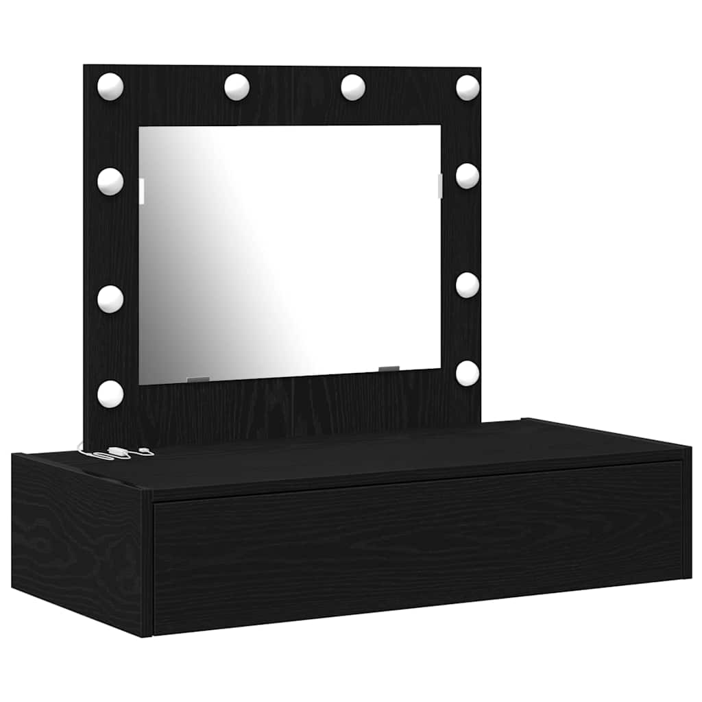 Table de Toilette Noir 83 x 40 x 70 cm Bois d'ingénierie - XIOS