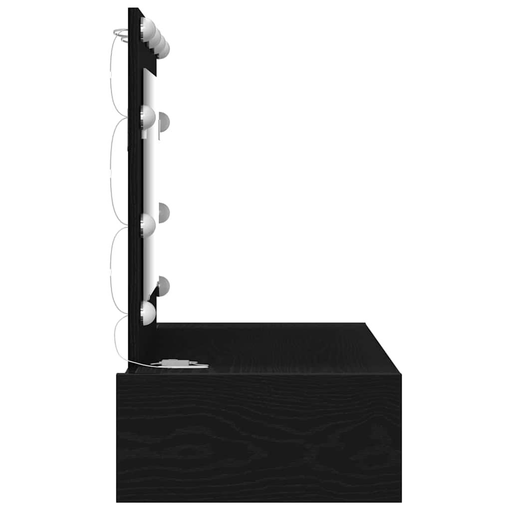 Table de Toilette Noir 83 x 40 x 70 cm Bois d'ingénierie - XIOS