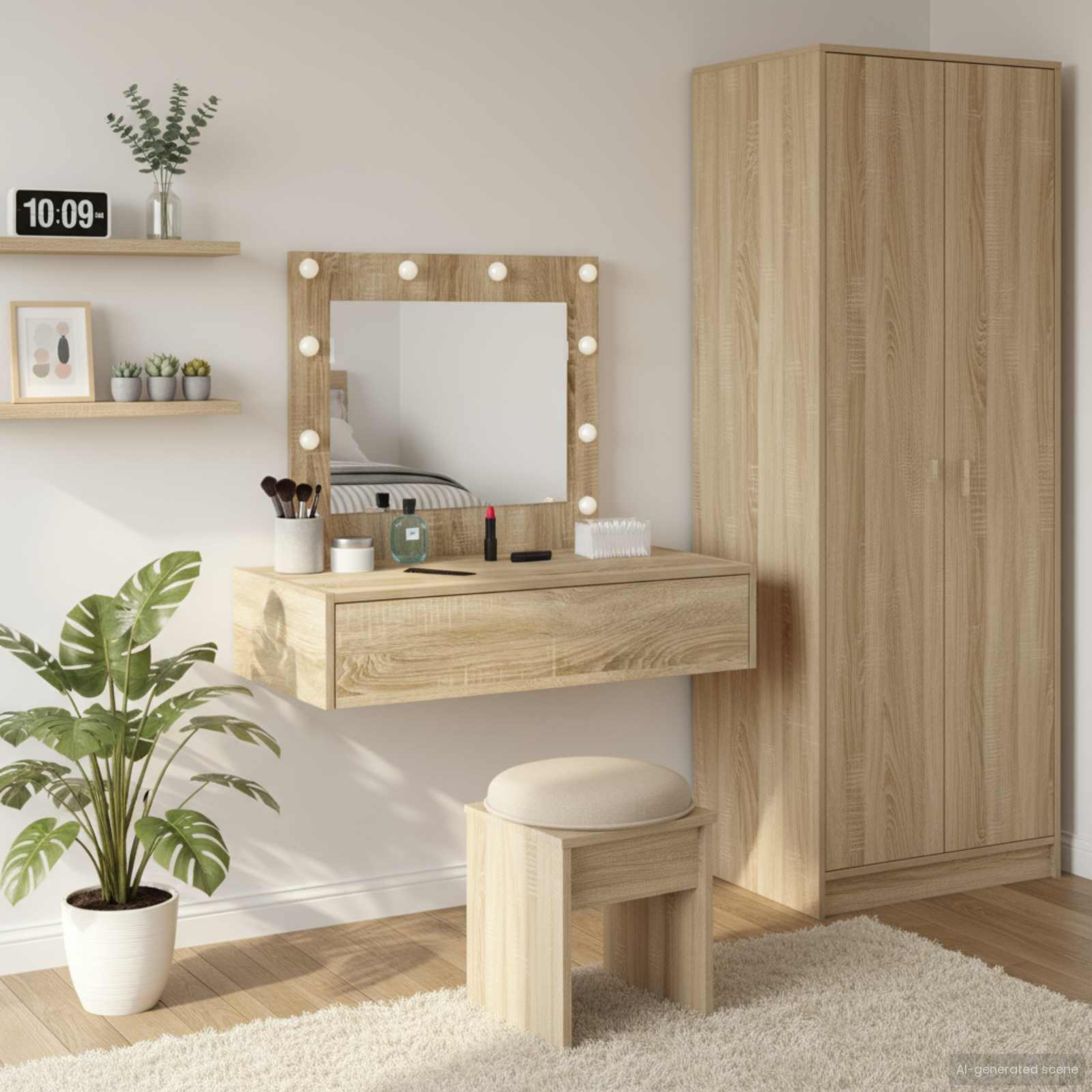 Table de Toilette Marron 83 x 40 x 70 cm Bois d'ingénierie - XIOS