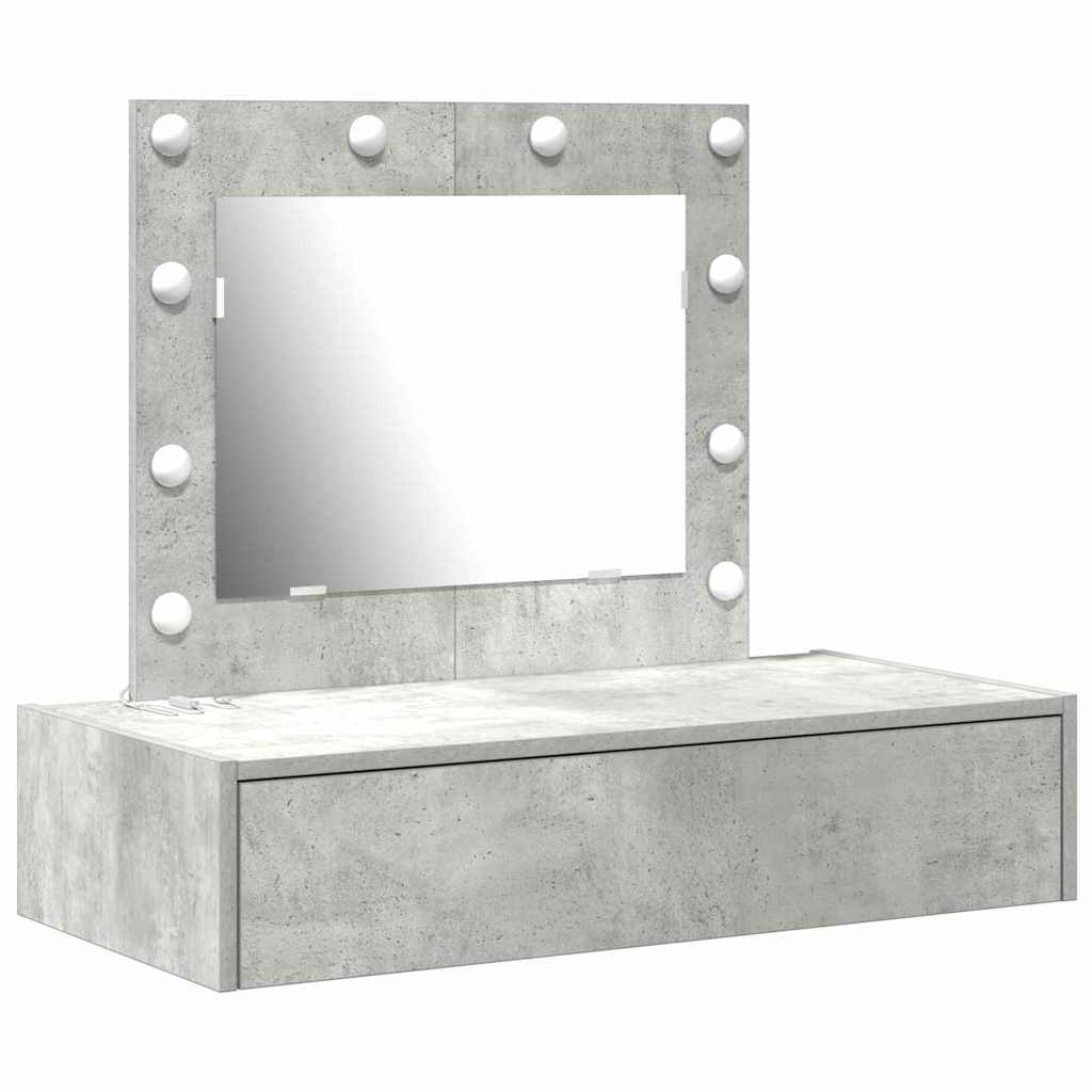 Table de Toilette Gris 83 x 40 x 70 cm Bois d'ingénierie - XIOS