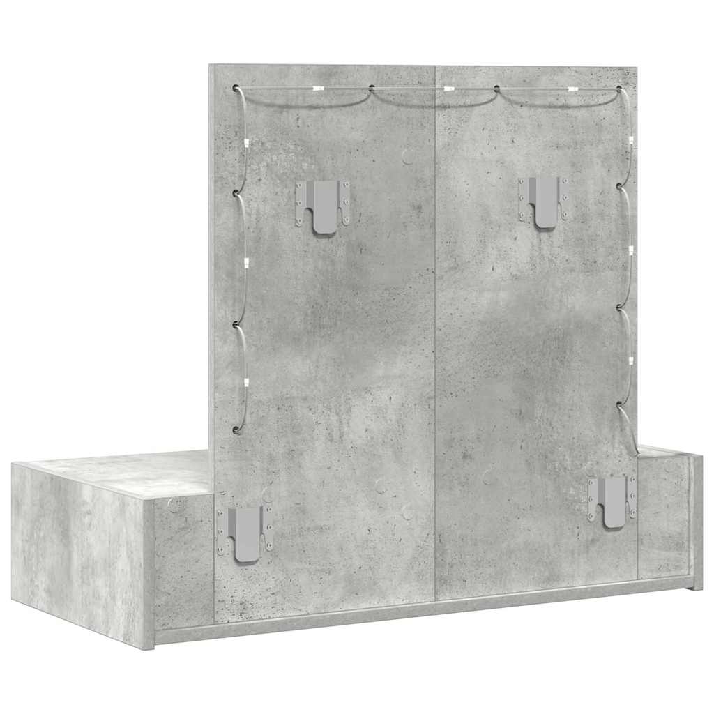Table de Toilette Gris 83 x 40 x 70 cm Bois d'ingénierie - XIOS