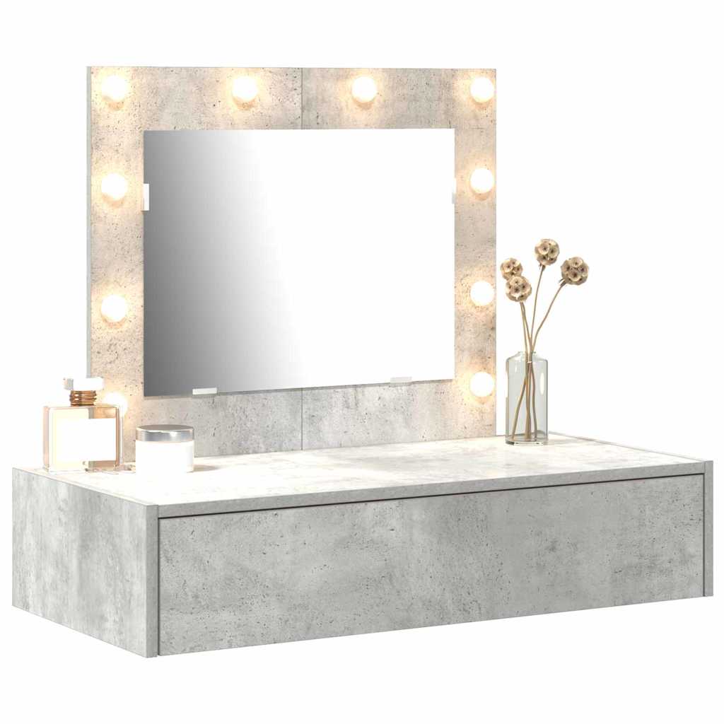 Table de Toilette Gris 83 x 40 x 70 cm Bois d'ingénierie - XIOS
