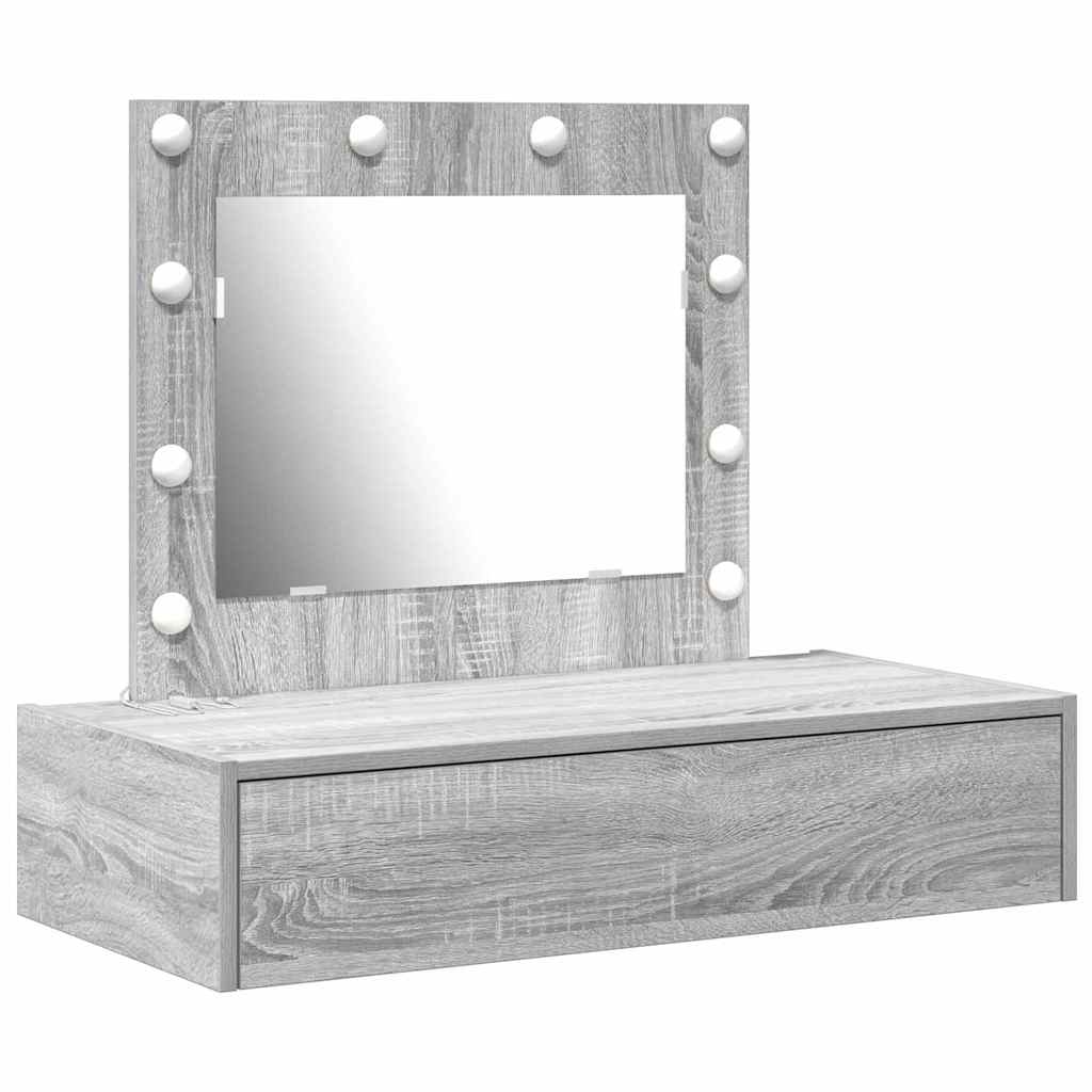 Table de Toilette Gris 83 x 40 x 70 cm Bois d'ingénierie - XIOS