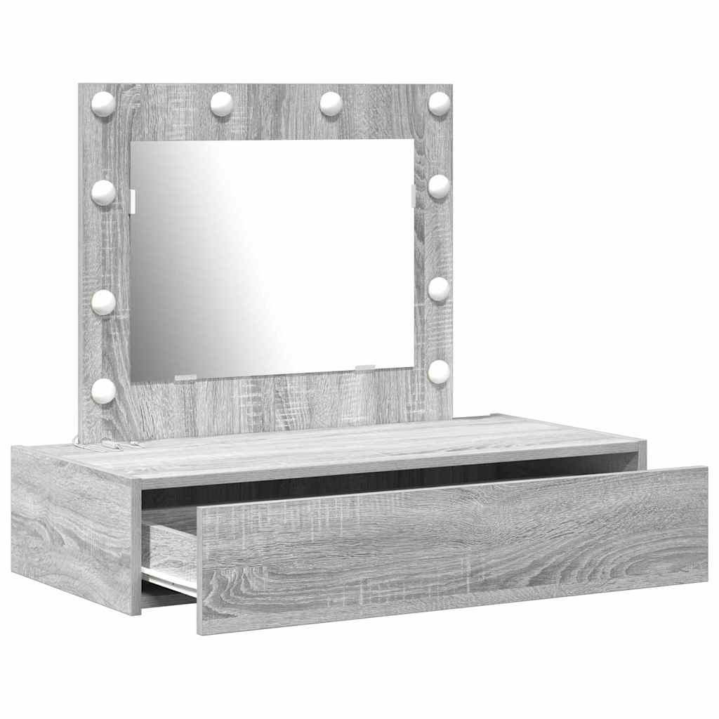 Table de Toilette Gris 83 x 40 x 70 cm Bois d'ingénierie - XIOS