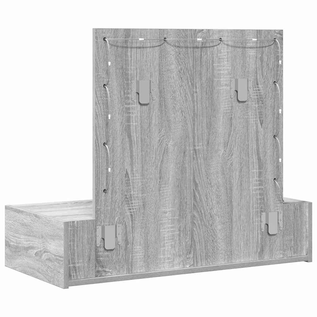 Table de Toilette Gris 83 x 40 x 70 cm Bois d'ingénierie - XIOS
