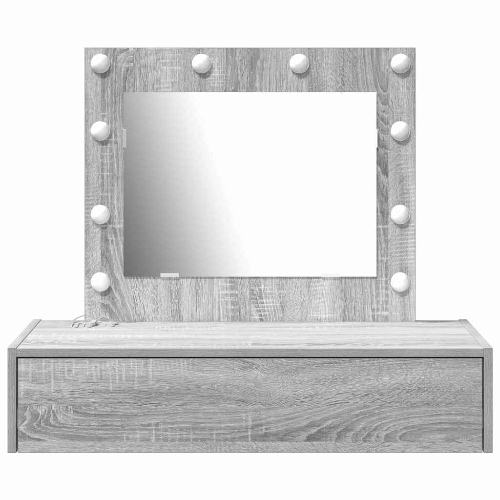 Table de Toilette Gris 83 x 40 x 70 cm Bois d'ingénierie - XIOS
