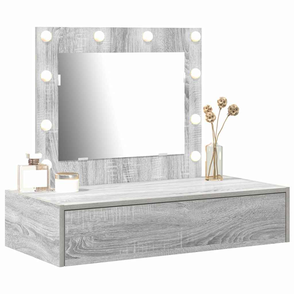 Table de Toilette Gris 83 x 40 x 70 cm Bois d'ingénierie - XIOS