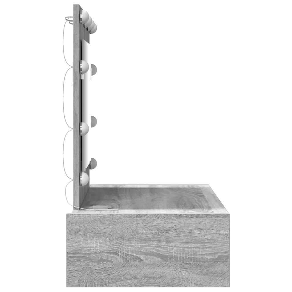 Table de Toilette Gris 83 x 40 x 70 cm Bois d'ingénierie - XIOS
