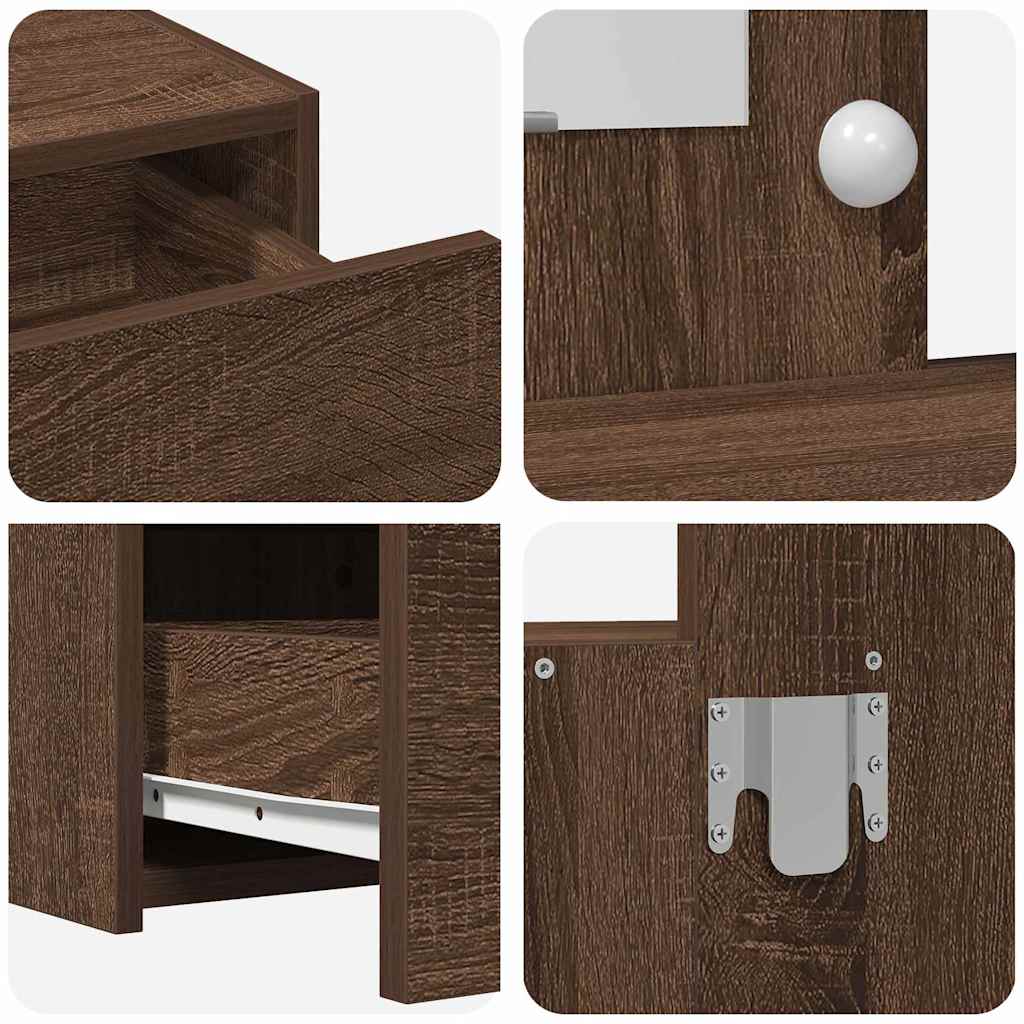 Table de Toilette Marron 83 x 40 x 70 cm Bois d'ingénierie - XIOS