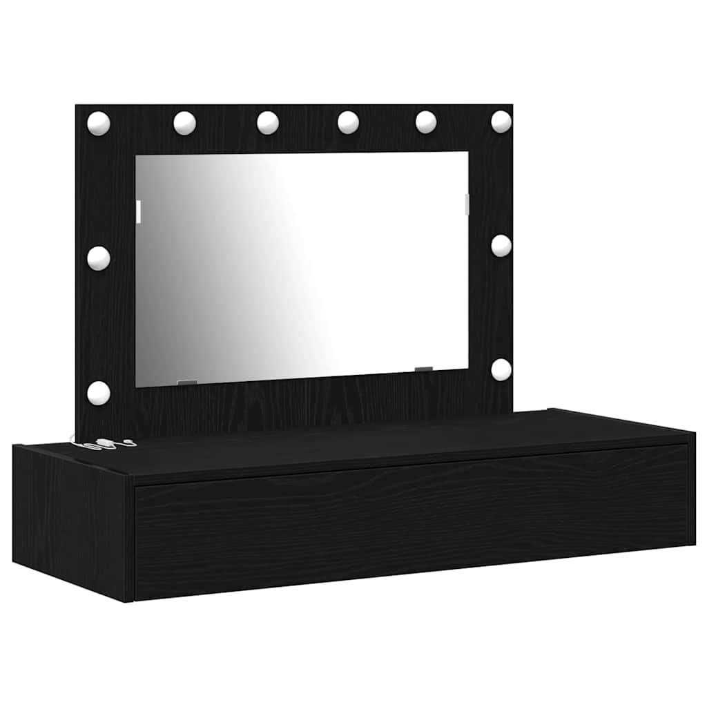 Table de Toilette Noir 100 x 40 x 70 cm Bois d'ingénierie - XIOS