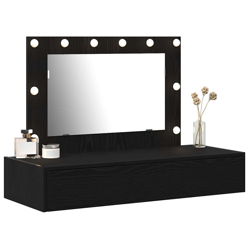 Table de Toilette Noir 100 x 40 x 70 cm Bois d'ingénierie - XIOS